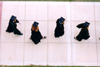 A bird's eye view of faculty members proceeding to the Great Lawn at Spring Graduation 2003. - Photo by Justin Veneman