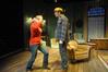 Jillian Barron, freshman theatre/speech major, and David Conway, sophomore history major, perform as Molly and Cliff Ralston in the Union University Players production of The Mousetrap. - Photo by Morris Abernathy