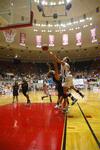 03/78/10 - Kaitlin Dudley, senior physical education and health major, goes up for a shot against Southern Polytechnic State University in the Second Round of the NAIA National Tournament.
