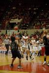 03/19/10 - Jessica Graves, senior journalism major, passes the ball to a teammate in the Second Round game of the NAIA National Tournament against Southern Polytechnic State University. The Lady Bulldogs won 70-47.