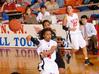 03/19/10 - Jessica Graves, senior journalism major, makes a pass in the Second Round game of the NAIA National Tournament against Southern Polytechnic State University. The Lady Bulldogs won 70-47.
