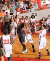 The Lady Bulldogs play offense in the Second Round game of the NAIA National Tournament against Southern Polytechnic State University. The Lady Bulldogs won 70-47. - Photo by Morris Abernathy