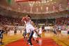 03/81/10 - Lavanda Ross, sophomore accounting major, grabs a rebound in the Semifinals of the NAIA National Tournament against Oklahoma City University. The Lady Bulldogs advanced to the championship game with a win of 63-61.
