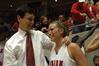 03/82/10 - Head coach Mark Campbell talks to an emotional Kayla Hudson, junior, after the Lady Bulldogs became NAIA Division I National Champions for the second year in a row. 