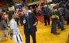 03/23/10 - Jessica Graves, senior, answers questions for an interview after the Lady Bulldogs defeated Azusa Pacific University to win the NAIA National Tournament.
