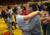 03/82/10 - Kaitlin Dudley, senior, celebrates with her family after the Lady Bulldogs won the NAIA National Tournament for the second year in a row. 