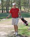 04/13/10 - Brett Barry reacts to knocking the ball on the green from out of the rough at Pickwick Landing.