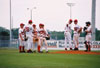04/116/03 - Coach Andy Rushing makes a pitching change during a spring game at �鶹��Ƶ.