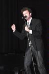 Josh Allen, senior Christian studies major, belts out a song at the 2010 Variety Show. - Photo by Abigail Harris