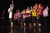 Abigail Ebensberger, freshman theatre/speech major, leads a group of students in a Mary Poppins performance for the 2010 Variety Show.  - Photo by Lauren Laster