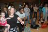 05/130/10 - Emma Vancleave, residence director, and Brianna Rawls, along with other audience members react to a limbo contest during the Residence Life Luau.