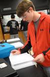Students work on a chemistry lab assignment.  - Photo by Morris Abernathy