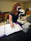 Biology student conducting an experiment. - Photo by Morris Abernathy