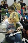 Students follow along in their Bibles during New Testament class.  - Photo by Morris Abernathy