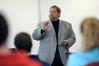 Dr. Ben Mitchell, Graves Professor of Moral Philosophy, teaches a class.  - Photo by Morris Abernathy