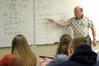 Dr. Bryan Dawson, professor of mathematics and department chair, teaches a class.  - Photo by Morris Abernathy