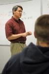 Dr. Troy Riggs, professor of mathematics, teaches a class. - Photo by Morris Abernathy