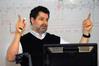 Dr. Jan Wilms, professor of computer science and department chair, teaches a class. - Photo by Morris Abernathy