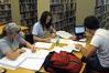 Students have a study group in the Emma Waters Summar Library.  - Photo by Morris Abernathy
