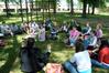 Dr. Keith Bates has class outside.  - Photo by Morris Abernathy