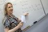 Dr. Jeannette Russ, associate professor of engineering, teaches a class.  - Photo by Morris Abernathy