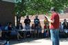 English majors presented their semester long projects outside Barefoots Joe for the annual scholarship symposium. - Photo by Morris Abernathy