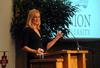 9/30/09 - Katty Kay, co-presenter of BBC World news bulletins and the Washington correspondent for BBC World News America, speaks in the Carl Grant Events Center as part of the 11th annual Union Forum luncheon lecture series. 