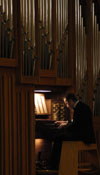 9/25/03 - Gerre Hancock, organist and master of choristers at St. Thomas Church in New York City, performs at the 2003 Carolyn Townsend McAfee Organ Concert.