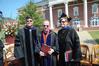 7/31/10 - Dr. Dockery is joined by Dr. Carla D. Sanderson and Dr. Charles  A. Fowler at the summer commencement service.