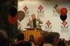 Dr. Jerry Tidwell, senior vice president for university relations, speaks to guest of the Senior Adult Extravaganza. - Photo by Morris Abernathy