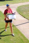 Anika Strand, sophomore, helps out during new student Move In Day. - Photo by Victoria Stargel