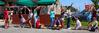 While on the Focus Scavenger Hunt, Freshman complete a task by spelling FOCUS with their bodies.  - Photo by Ebbie Davis