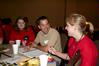 James Kerfoot, assistant professor of biology, welcomes the incoming freshmen during Dinner with your Department. - Photo by Deanna Santangelo