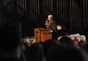 8/27/10 - President David S. Dockery greets the congregation at the Fall Convocation service. 