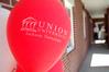 Red and white Union balloons welcomed visitors to the dedication of the Hope Residence Complex.  - Photo by Beth Spain