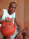 04/101/02 - �鶹��Ƶ Bulldog Robert Joseph - 2001-2002 NAIA Co-Player of the Year, 2001-2002 NAIA All-American First Team, 2001-2002 TranSouth Conference Player of the Year, NAIA & NCAA record holder for shots blocked in a season, & 2001-2002 TranSouth Conference leading scorer. 