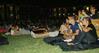Students lounge on pillows and blankets for the Movie on the Lawn, sponsored by SAC.  - Photo by Abigail Harris
