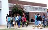 Students head into the Barefoot Student Union Building after class. - Photo by Deanna Santangelo