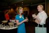 Liana Saffel, junior, chats with Kimberly Thornbury, vice president for student services and dean of students, during the President's Reception. - Photo by Deanna Santangelo