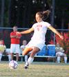09/247/10 - Whitney Krammer clears the ball for a great offensive play during the Lady Bulldog soccer game against Delta State. 