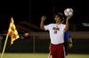 09/4/10 - Cody Styx looks for an open man to throw to in the game against Delta State. The Bulldogs won 3-0.
