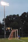 09/7/10 - J. Landham kneels by the goal before the Bulldogs take on Truett-McConnell College. The Bulldogs won the game 2-0.
