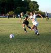 09/247/10 - Steffi King runs to get the ball during the game against Delta State, which �鶹��Ƶ won 1-0.