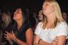 Social work majors Lauren Reeves, junior, and Cassie Osborn, sophomore, sing "In Christ Alone" during chapel.  - Photo by Victoria Stargel
