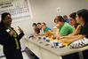 Reneé Jones, assistant director of Recruitment & Information Technology, speaks with students on the importance of getting ahead in their career search. - Photo by Abigail Harris