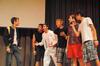 "On Holidays" performs their large group act for All-Sing, which consisted of four summertime themed songs. "On Holidays" took the top award for large group. - Photo by Victoria Stargel
