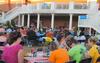 Union students and their families enjoy the annual Family Weekend Chi Omega Make-A-Wish cookout in the Grace Quad. - Photo by Victoria Stargel