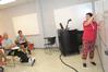 Victoria Malone, instructor of language, teaches class.  - Photo by Morris Abernathy