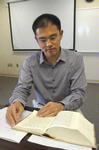 Kevin Chen, assistant professor of Biblical studies, prepares for class.  - Photo by Morris Abernathy