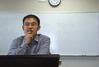 Kevin Chen, assistant professor of Biblical studies, lectures during class.  - Photo by Morris Abernathy